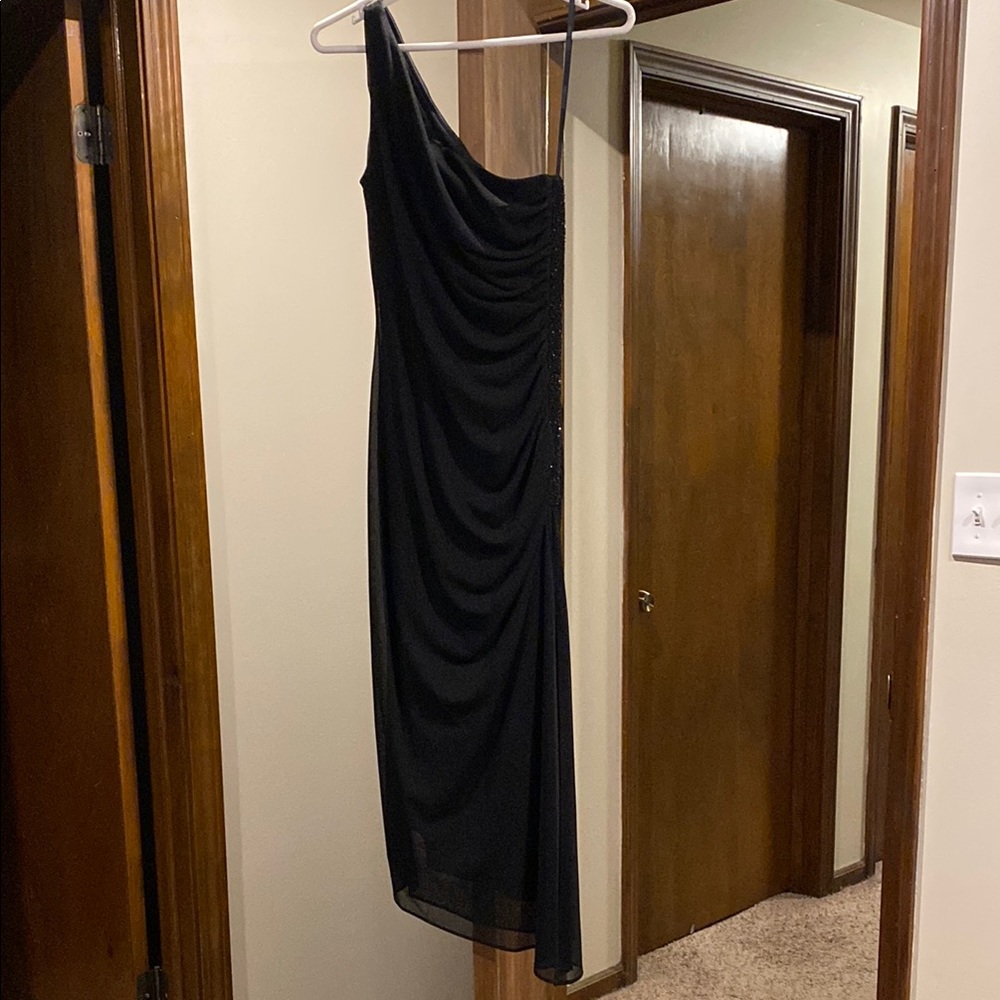 Laundry Black One-Shoulder Dress